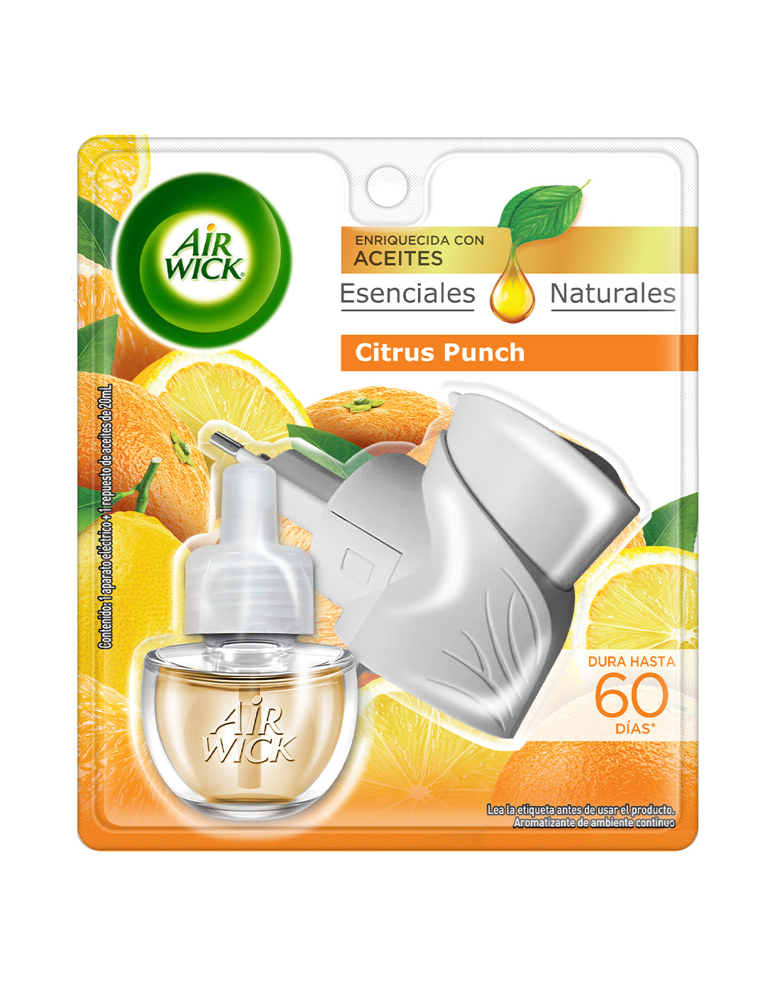 Airwick Desodorante Ambiental Aparato Electrico rec. Citrus Punch 1 unid - Puntolimpieza